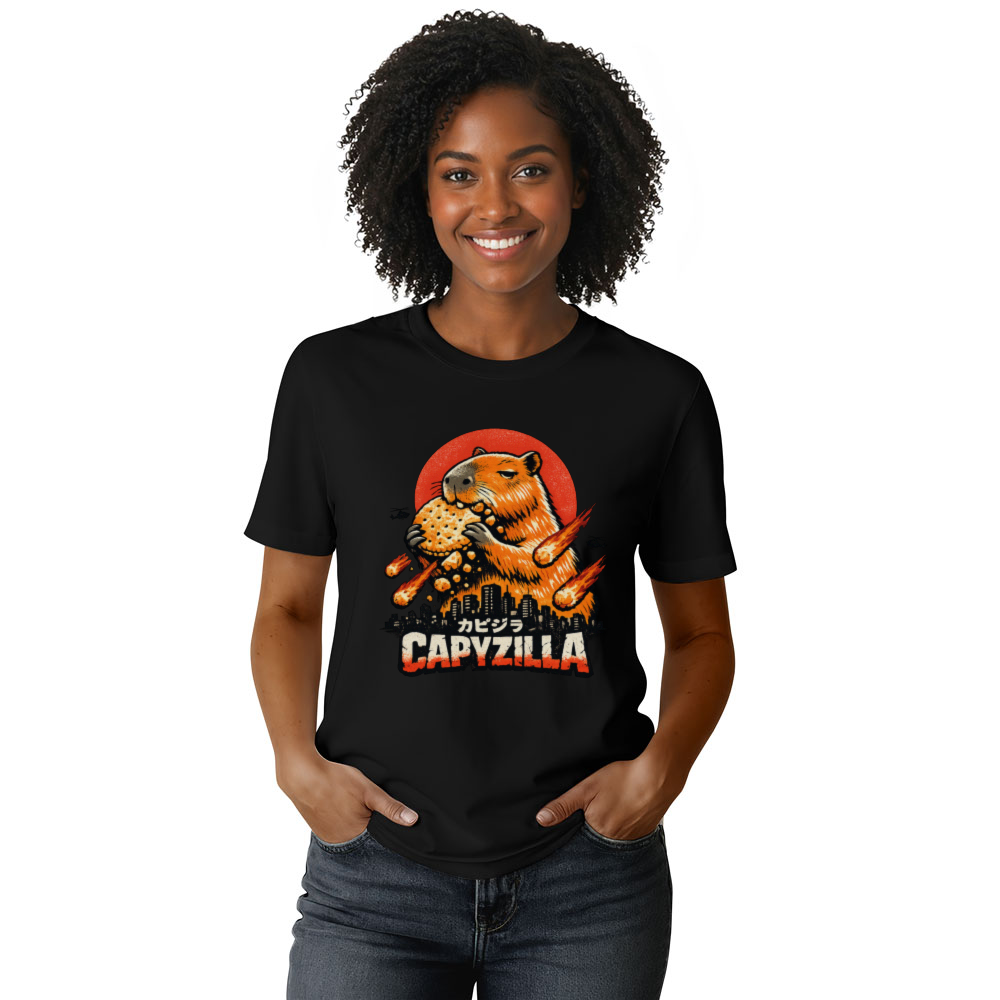 Capyzilla Capybara T-Shirt For Kaiju Fans Whimsical Gifts For Men Women Boy Kids T-Shirt