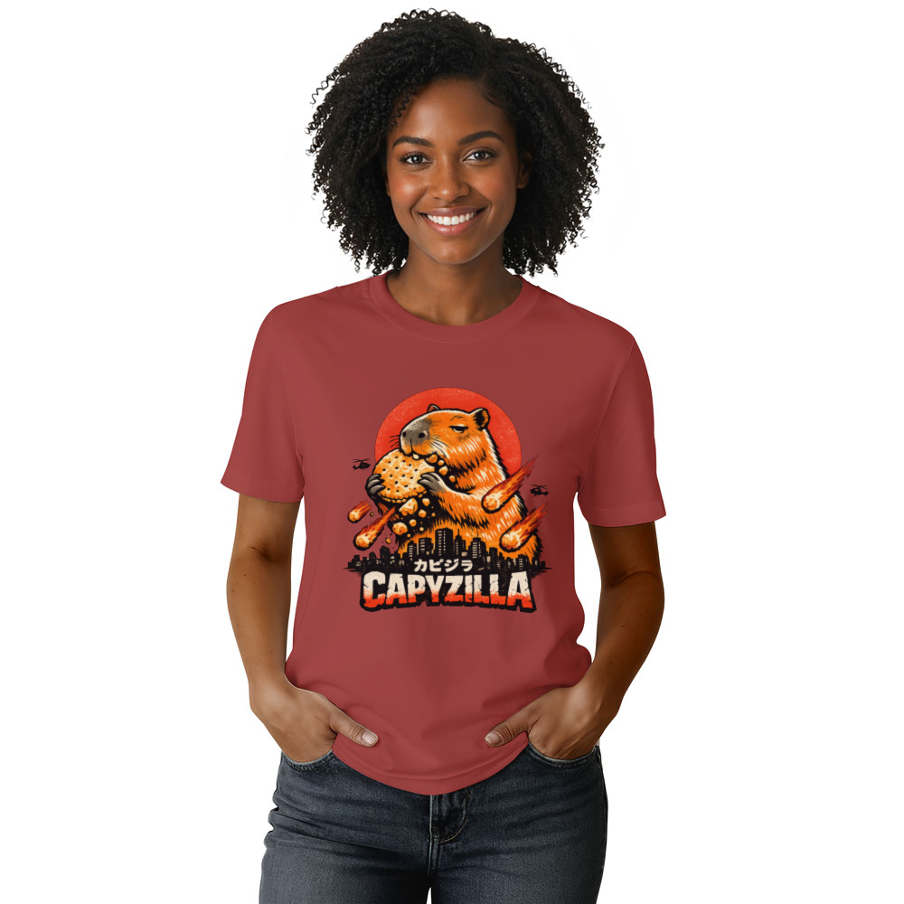 Capyzilla Capybara T-Shirt For Kaiju Fans Whimsical Gifts For Men Women Boy Kids T-Shirt