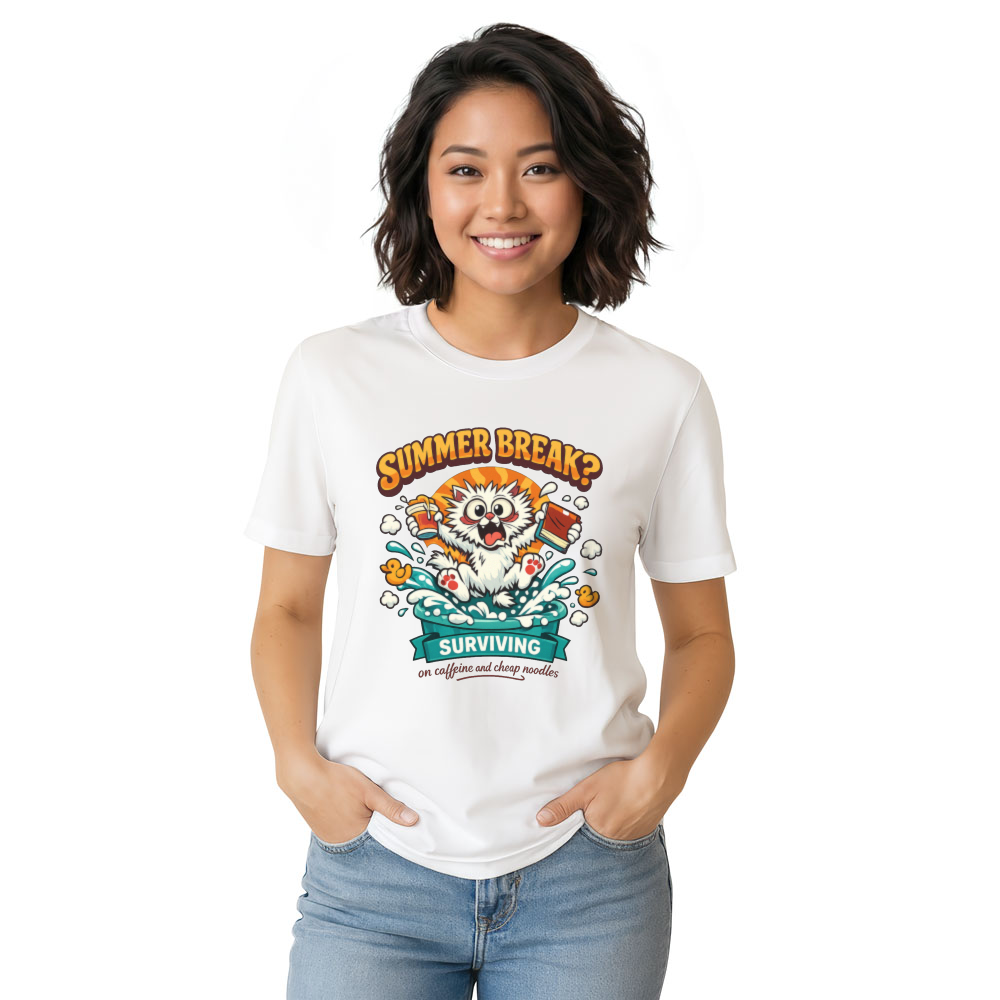 Hyperactive Cat Retro Summer Graphic Tee Funny Gifts for Men Women Boy Kids T-Shirt
