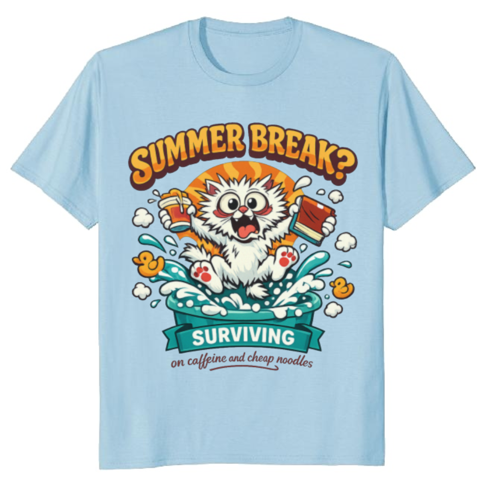 Hyperactive Cat Retro Summer Graphic Tee Funny Gifts for Men Women Boy Kids T-Shirt