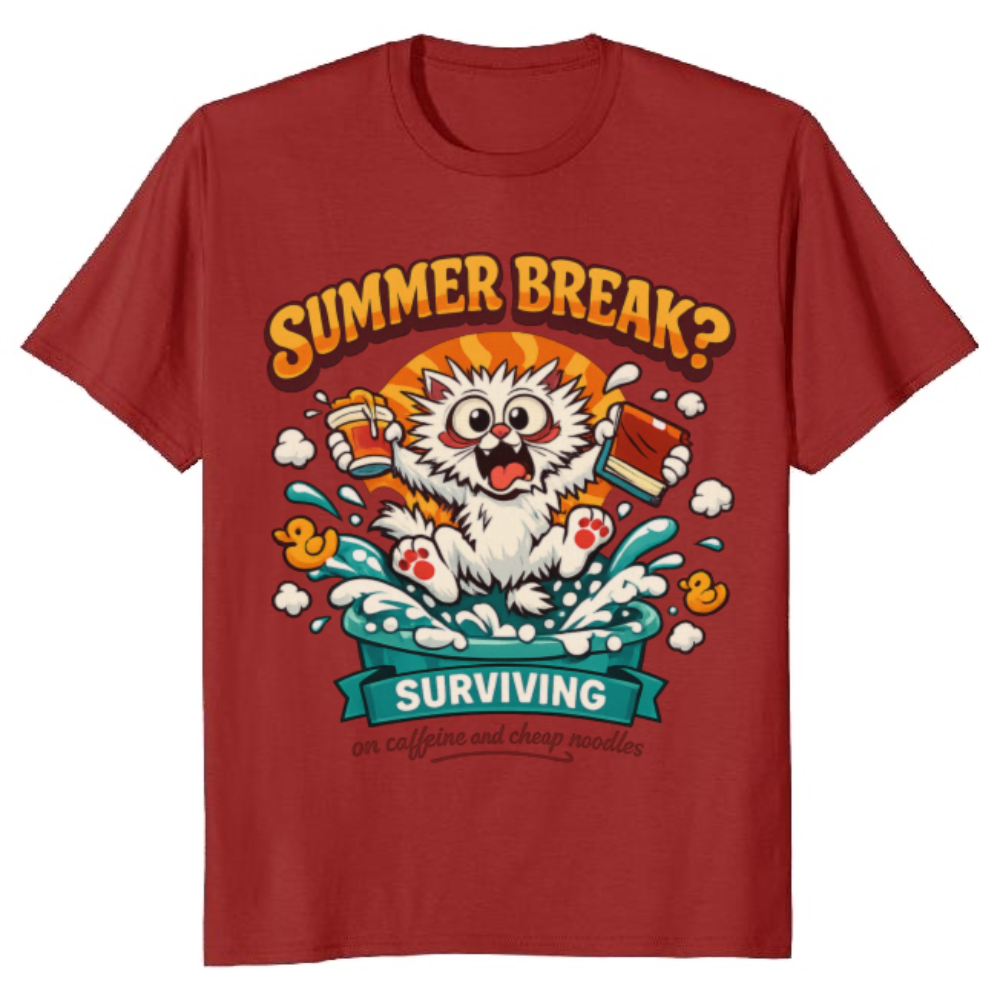 Hyperactive Cat Retro Summer Graphic Tee Funny Gifts for Men Women Boy Kids T-Shirt
