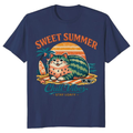 Retro Watermelon Cat Loaf Summer Graphic Tee Cute Gifts for Men Women Boy Kids T-Shirt