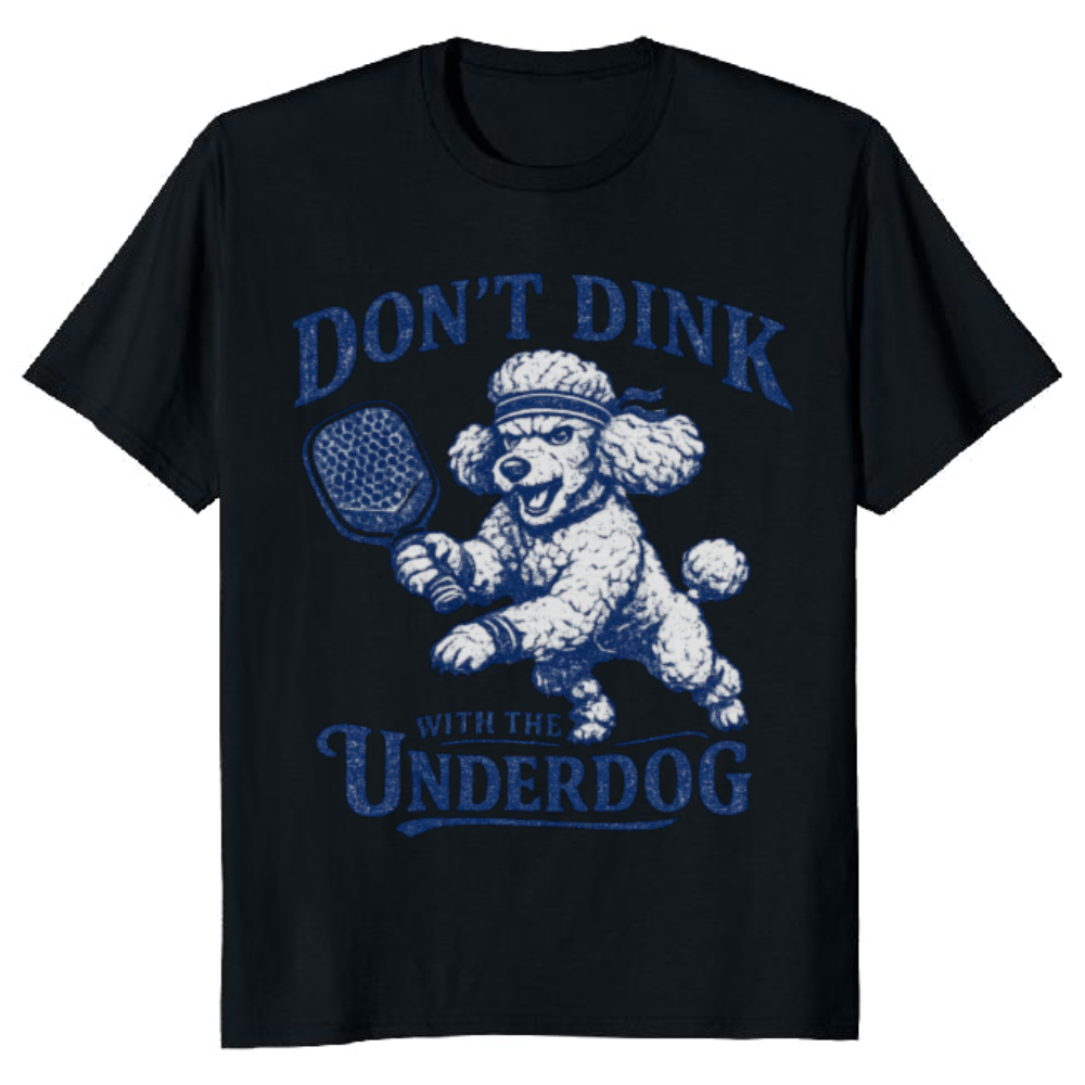 Pickleball Poodle T-Shirt For Players Playful Gifts For Men Women Boy Kids T-Shirt