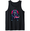 Neon Ronin Shiba Samurai Tanktop Synthwave Duel Graphic Electric Gifts for Men Women Boy Kids Tanktop - Unisex