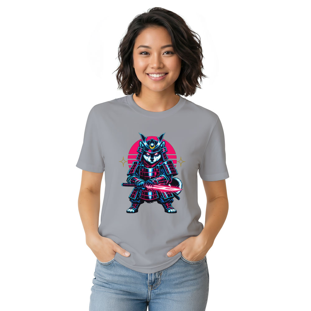 Neon Ronin Shiba Samurai Synthwave Retro Futuristic Gifts for Men Women Boy Kids T-Shirt