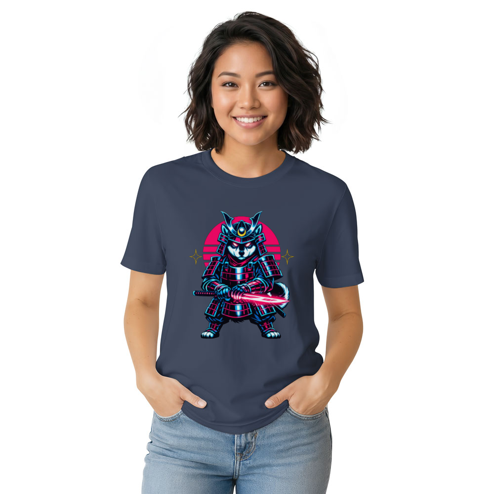 Neon Ronin Shiba Samurai Synthwave Retro Futuristic Gifts for Men Women Boy Kids T-Shirt