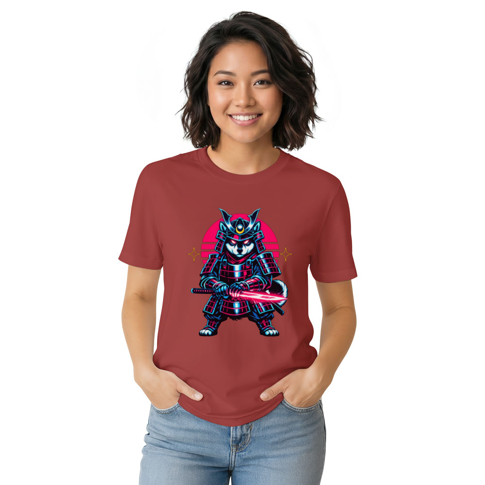 Neon Ronin Shiba Samurai Synthwave Retro Futuristic Gifts for Men Women Boy Kids T-Shirt
