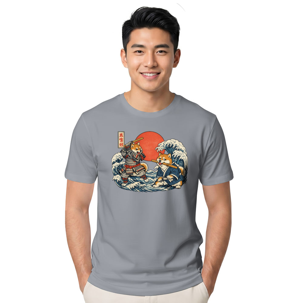 Shiba Samurai Ukiyoe T-Shirt For Anime Dog Lovers Epic Gifts for Men Women Boy Kids T-Shirt
