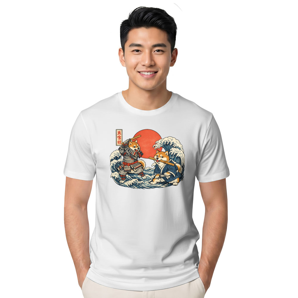 Shiba Samurai Ukiyoe T-Shirt For Anime Dog Lovers Epic Gifts for Men Women Boy Kids T-Shirt