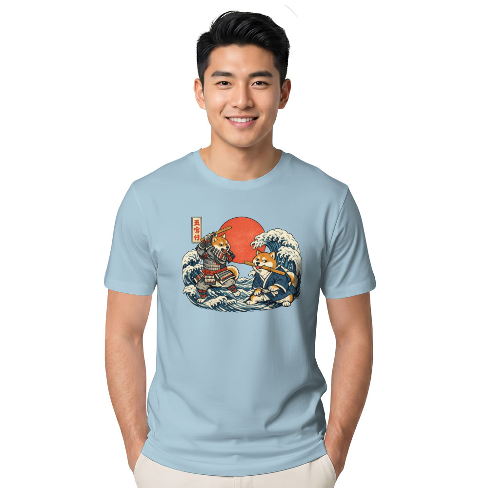 Shiba Samurai Ukiyoe T-Shirt For Anime Dog Lovers Epic Gifts for Men Women Boy Kids T-Shirt