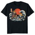 Shiba Samurai Ukiyoe T-Shirt For Anime Dog Lovers Epic Gifts for Men Women Boy Kids T-Shirt