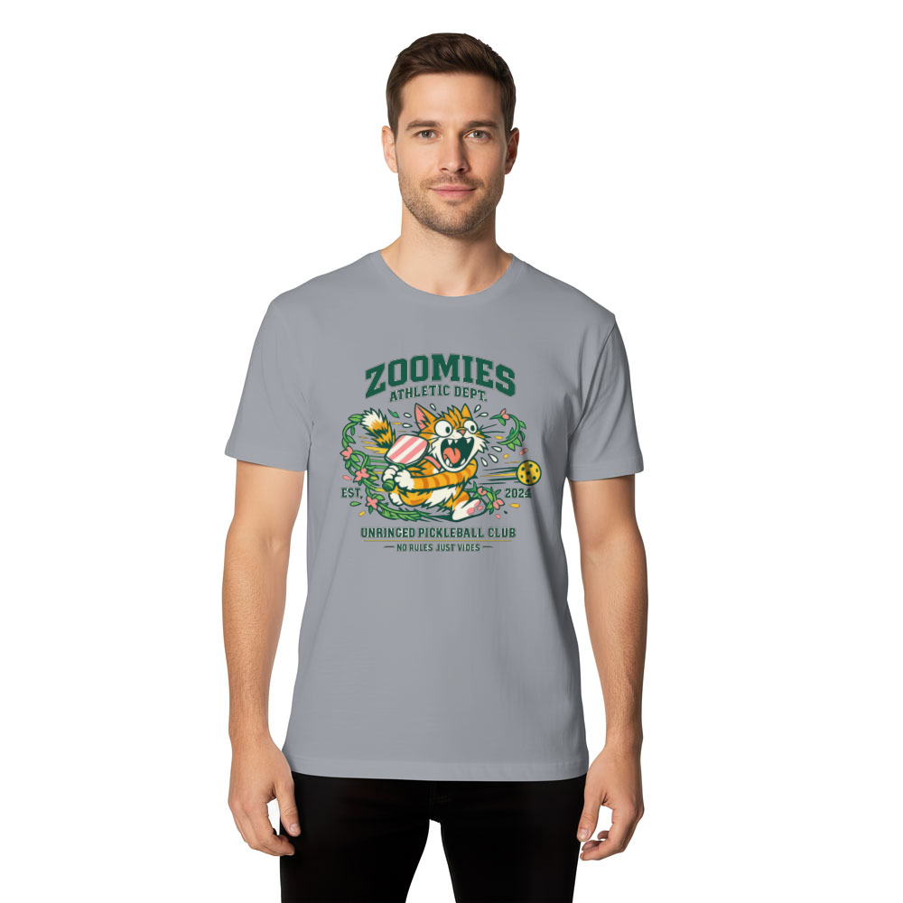 Zoomies Athletic Dept Hyperactive Cat Pickleball T-Shirt Funny Gifts for Men Women Boy Kids T-Shirt