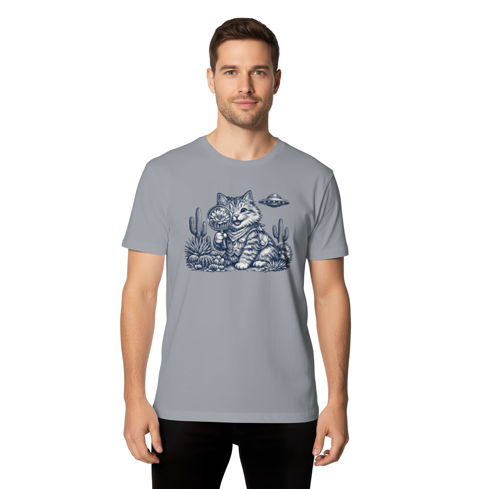 Vintage Botanical Cat For Plant And Sci Fi Fans Joyful Gifts For Men Women Boy Kids T-Shirt