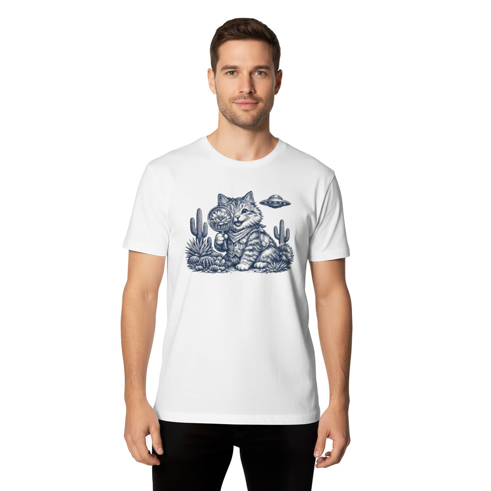 Vintage Botanical Cat For Plant And Sci Fi Fans Joyful Gifts For Men Women Boy Kids T-Shirt