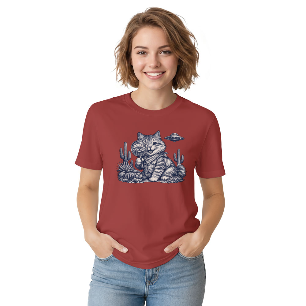 Vintage Botanical Cat For Plant And Sci Fi Fans Joyful Gifts For Men Women Boy Kids T-Shirt