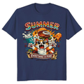 Panic Picnic Retro Cat Graphic Tee Funny Gifts for Men Women Boy Kids T-Shirt