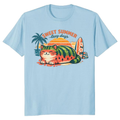 Watermelon Cat Loaf Retro T-Shirt Cute Gifts for Men Women Boy Kids T-Shirt