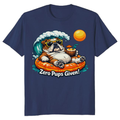 Zero Pups Given Unbothered Bulldog Beach Graphic Funny Gifts for Men Women Boy Kids T-Shirt