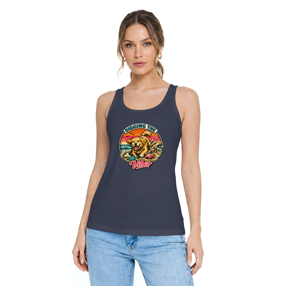 Golden Retriever Surf Tank Top Vintage Halftone Beach Graphic Retro Gifts for Men Women Boy Kids Tank Top