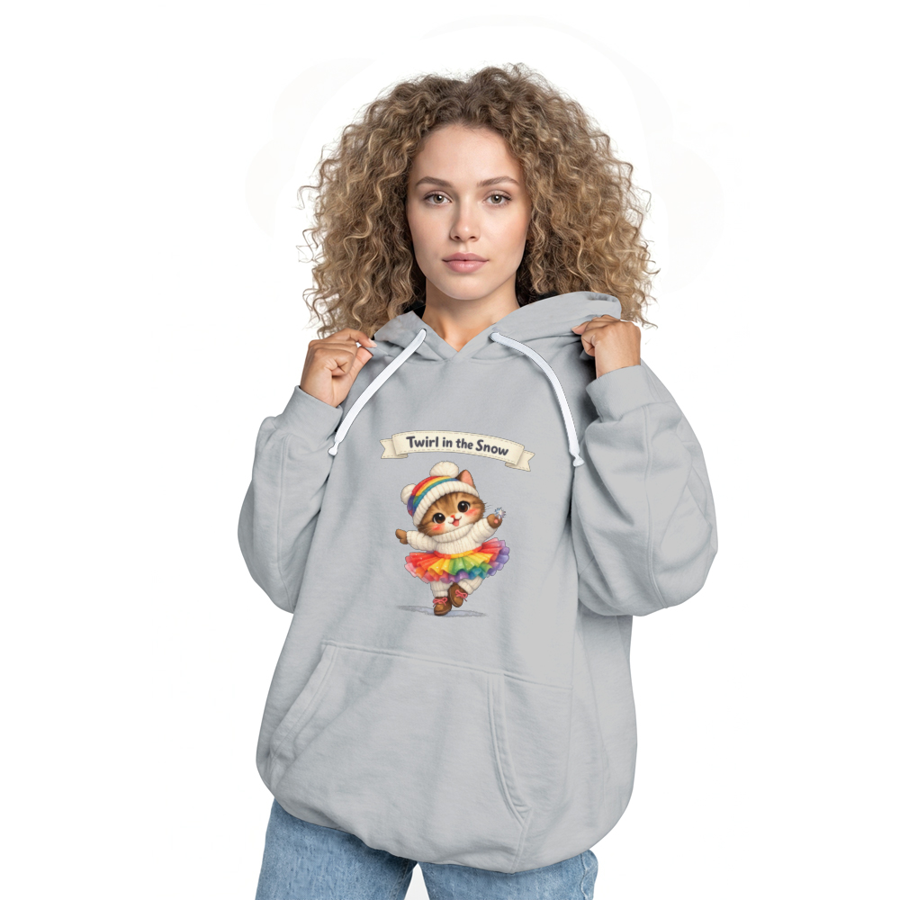 Wobbly Ballet Kitten Pullover Hoodie Snow Slope Gift Cozy Gifts for Men Women Boy Kids Pull over hoodie