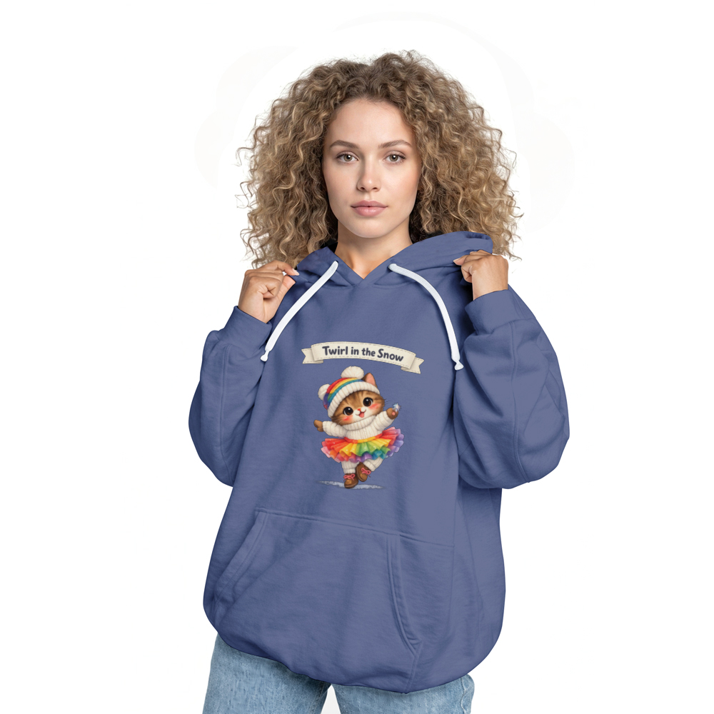 Wobbly Ballet Kitten Pullover Hoodie Snow Slope Gift Cozy Gifts for Men Women Boy Kids Pull over hoodie