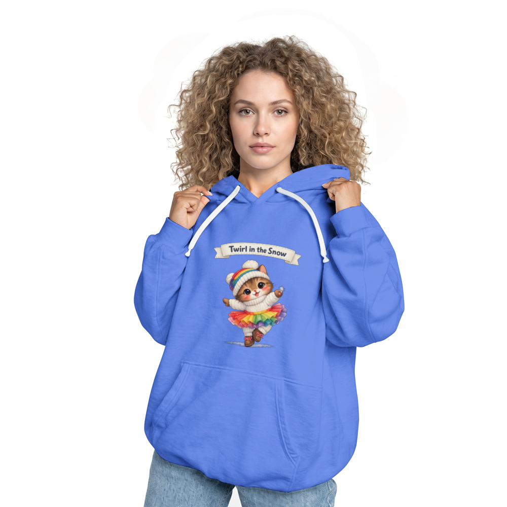 Wobbly Ballet Kitten Pullover Hoodie Snow Slope Gift Cozy Gifts for Men Women Boy Kids Pull over hoodie