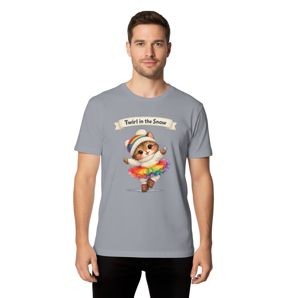 Wobbly Winter Pirouette Ballet Kitten T-Shirt Whimsical Gifts for Men Women Boy Kids T-Shirt