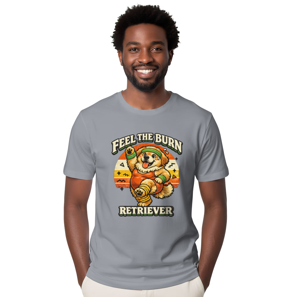 Chubby Golden Retriever Retro Aerobics Workout Vintage Gifts for Men Women Boy Kids T-Shirt