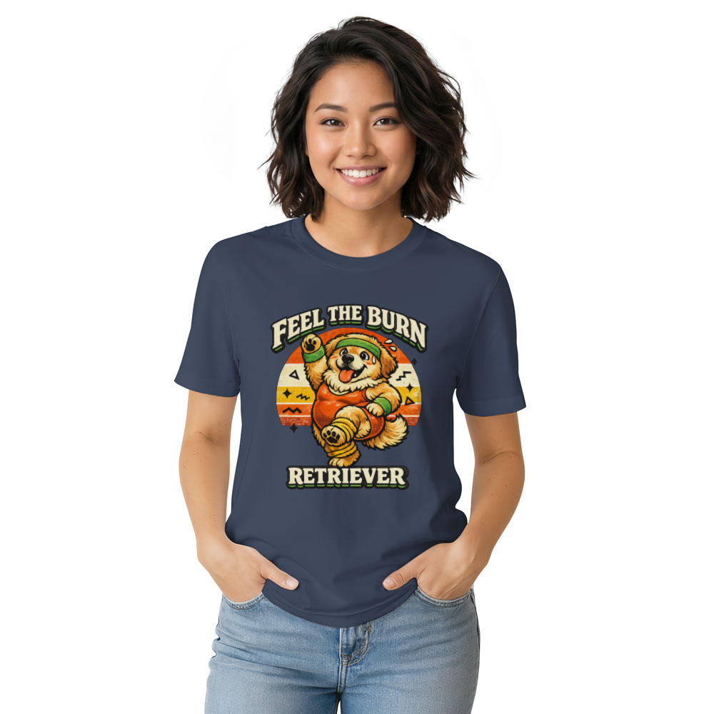 Chubby Golden Retriever Retro Aerobics Workout Vintage Gifts for Men Women Boy Kids T-Shirt