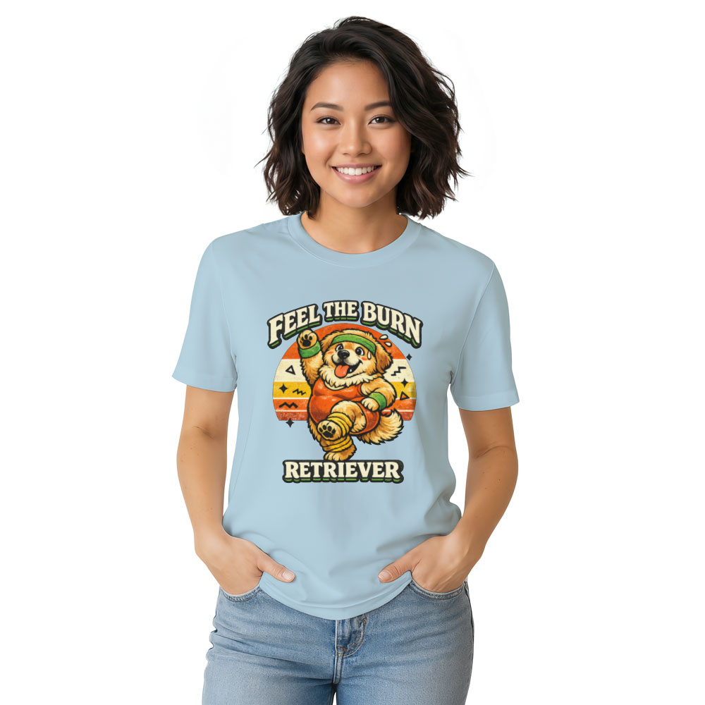 Chubby Golden Retriever Retro Aerobics Workout Vintage Gifts for Men Women Boy Kids T-Shirt