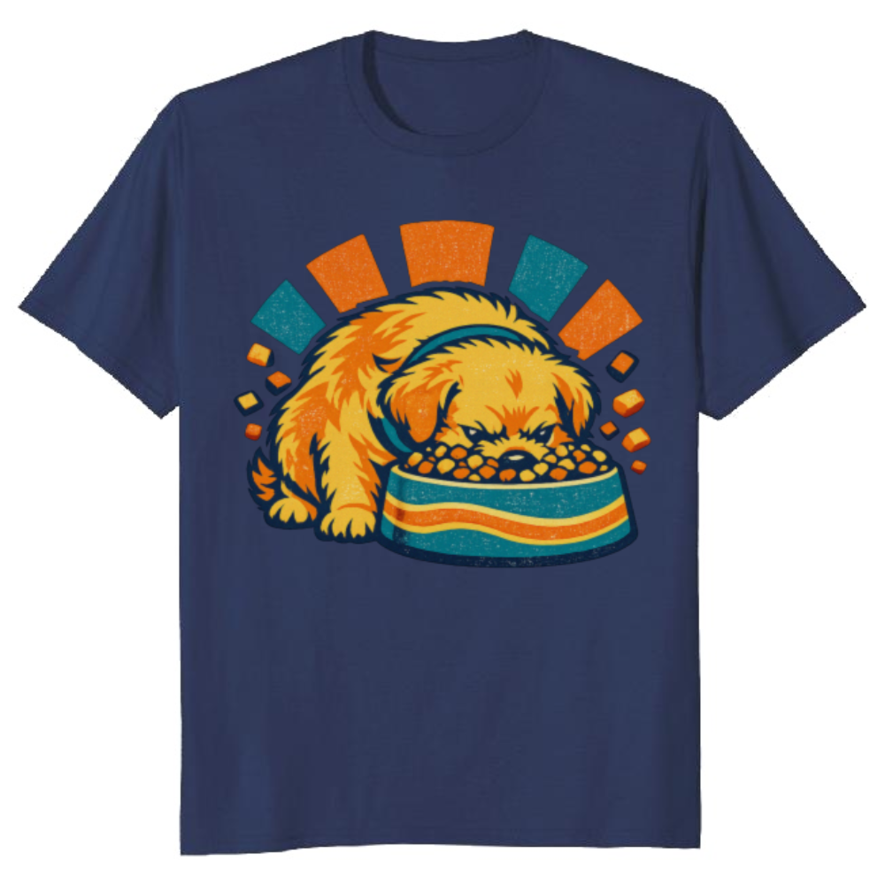 Chubby Golden Retriever Vector T-Shirt For Dog Lovers Retro Gifts for Men Women Boy Kids T-Shirt