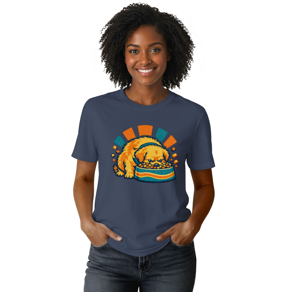 Chubby Golden Retriever Vector T-Shirt For Dog Lovers Retro Gifts for Men Women Boy Kids T-Shirt