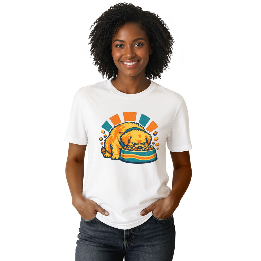 Chubby Golden Retriever Vector T-Shirt For Dog Lovers Retro Gifts for Men Women Boy Kids T-Shirt