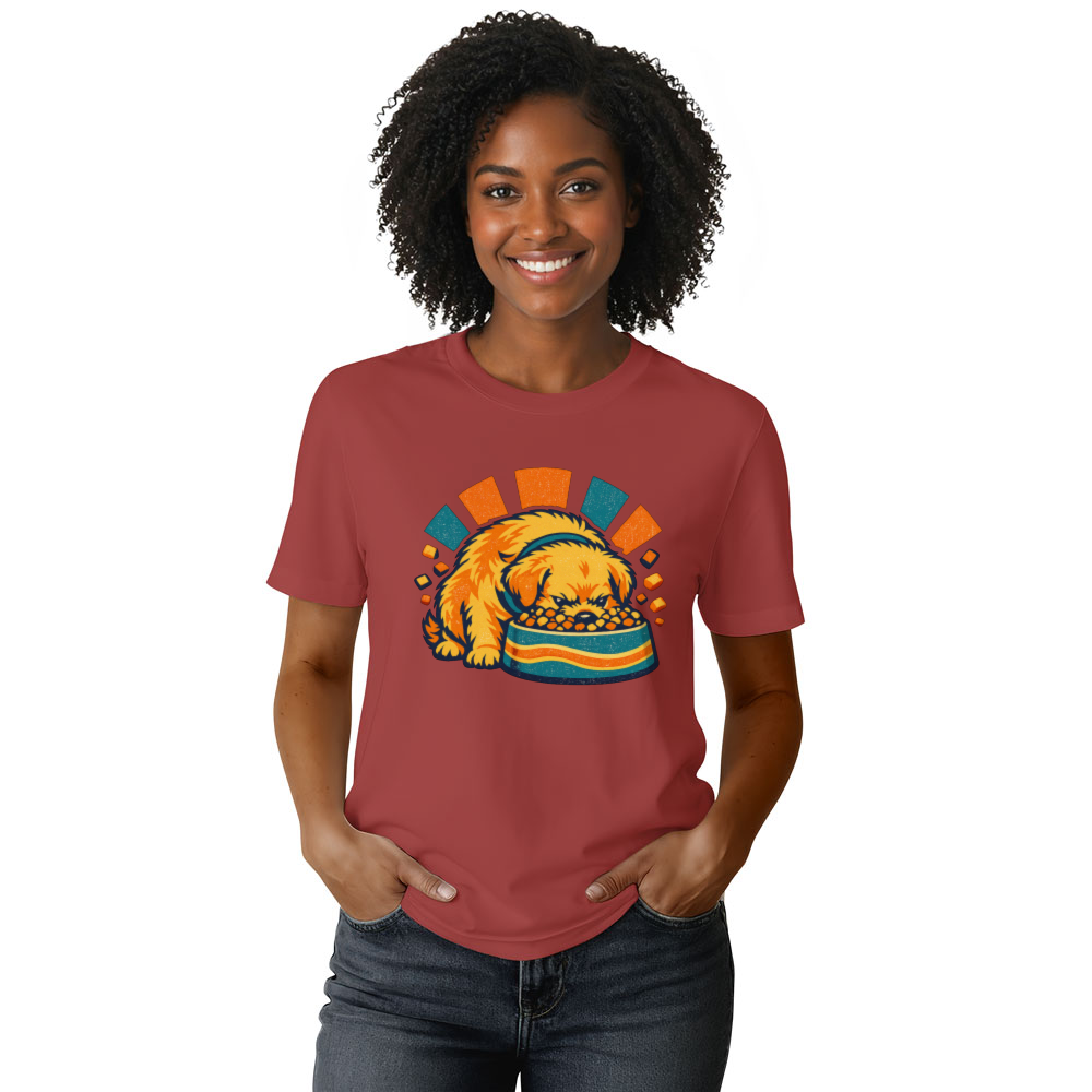 Chubby Golden Retriever Vector T-Shirt For Dog Lovers Retro Gifts for Men Women Boy Kids T-Shirt