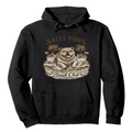 Ink5pire Threads Vintage Etching Splashing Bulldog Beach Graphic Sepia Art Charming Gifts for Men Women Boy Kids Pull Over Hoodie