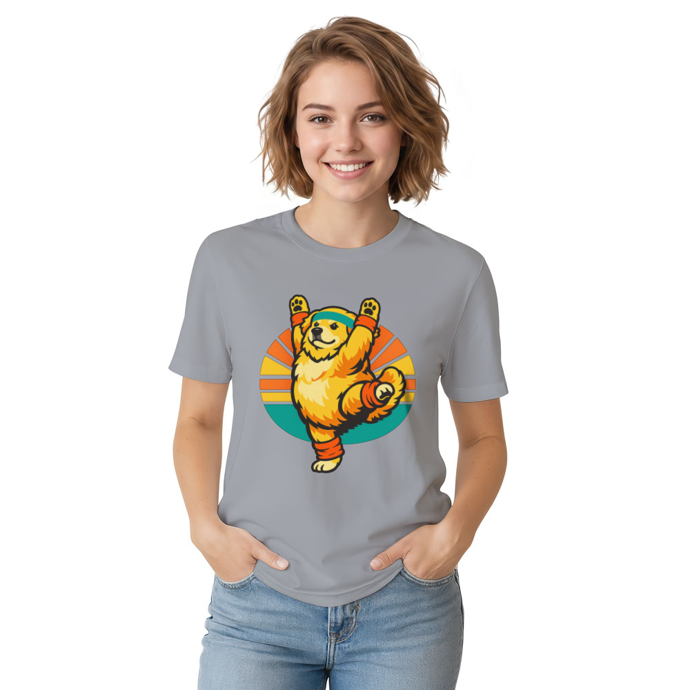 Chubby Golden Retriever Aerobics For Dog Lovers Retro Tee Funny Gifts for Men Women Boy Kids T-Shirt