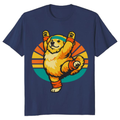 Chubby Golden Retriever Aerobics For Dog Lovers Retro Tee Funny Gifts for Men Women Boy Kids T-Shirt