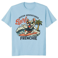 Clueless Frenchie Surf Mascot T-Shirt Retro Beach Graphic - Funny Gifts for Men Women Boy Kids T-Shirt