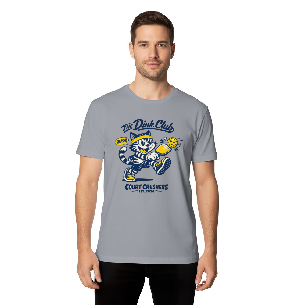 The Dink Club Rubber-Hose Pickleball Cat Playful Tabby Graphic Retro Gifts for Men Women Boy Kids T-Shirt