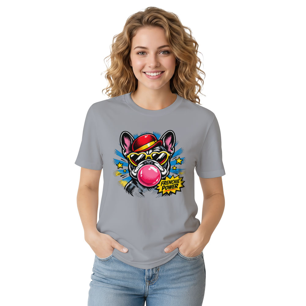 Pop Art French Bulldog Bubblegum Cool Gifts for Men Women Boy Kids T-Shirt