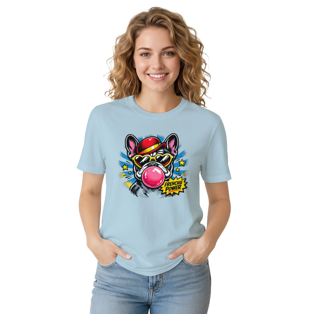 Pop Art French Bulldog Bubblegum Cool Gifts for Men Women Boy Kids T-Shirt