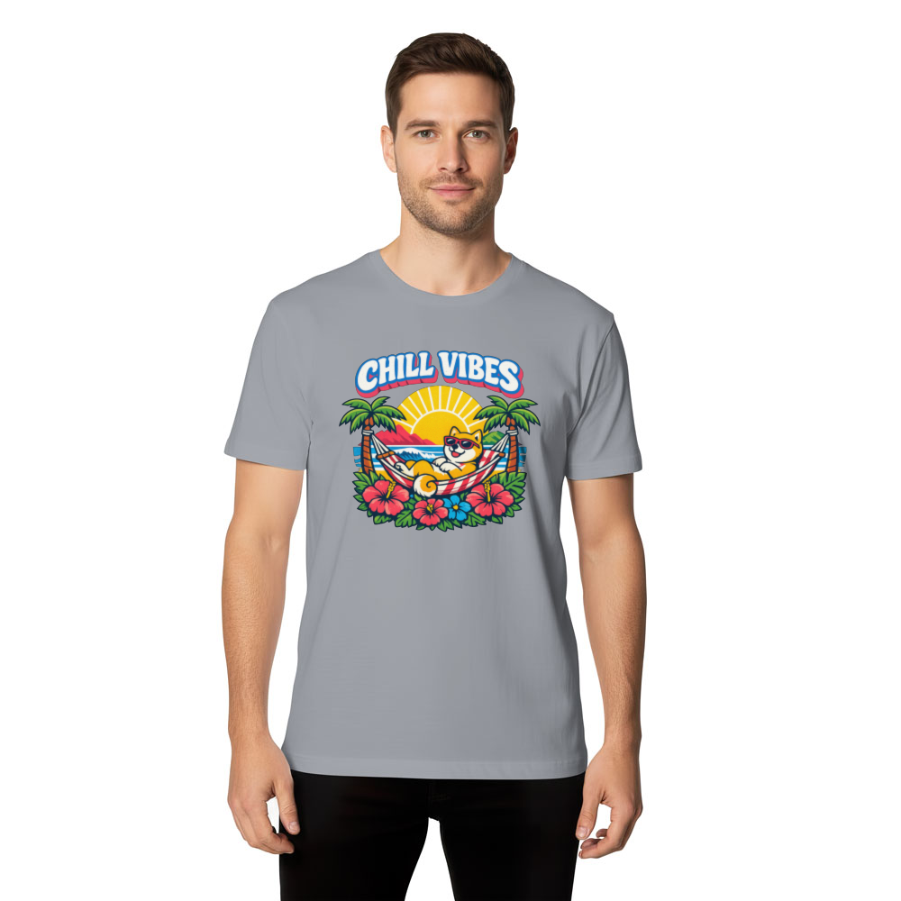 Shiba Shores 80s Retro Surf Hammock Shiba Inu Graphic Tee Retro Gifts for Men Women Boy Kids T-Shirt