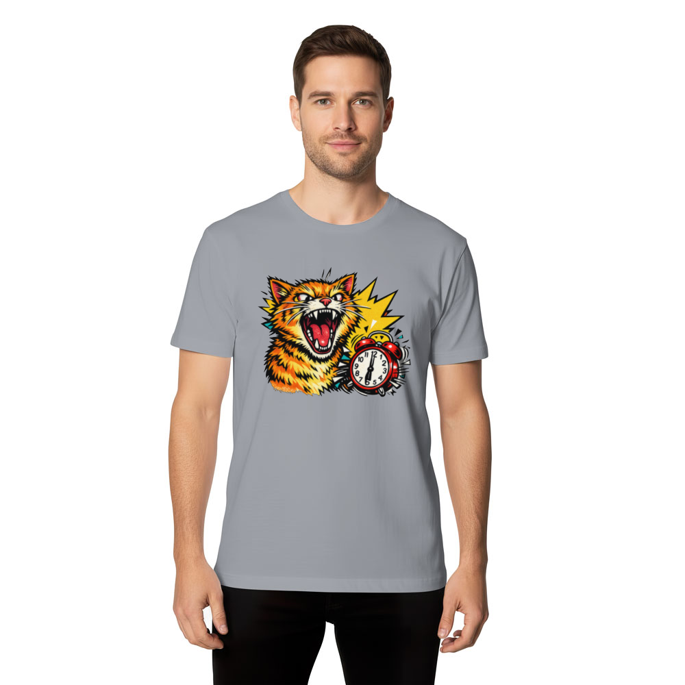 Morning Meow-tdown Pop Art Cat Retro Comic Tabby Funny Gifts for Men Women Boy Kids T-Shirt