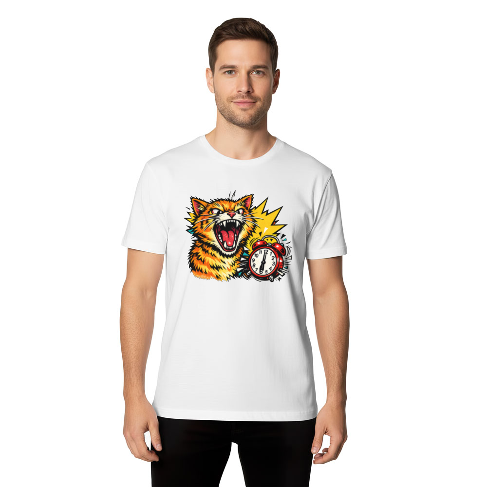 Morning Meow-tdown Pop Art Cat Retro Comic Tabby Funny Gifts for Men Women Boy Kids T-Shirt