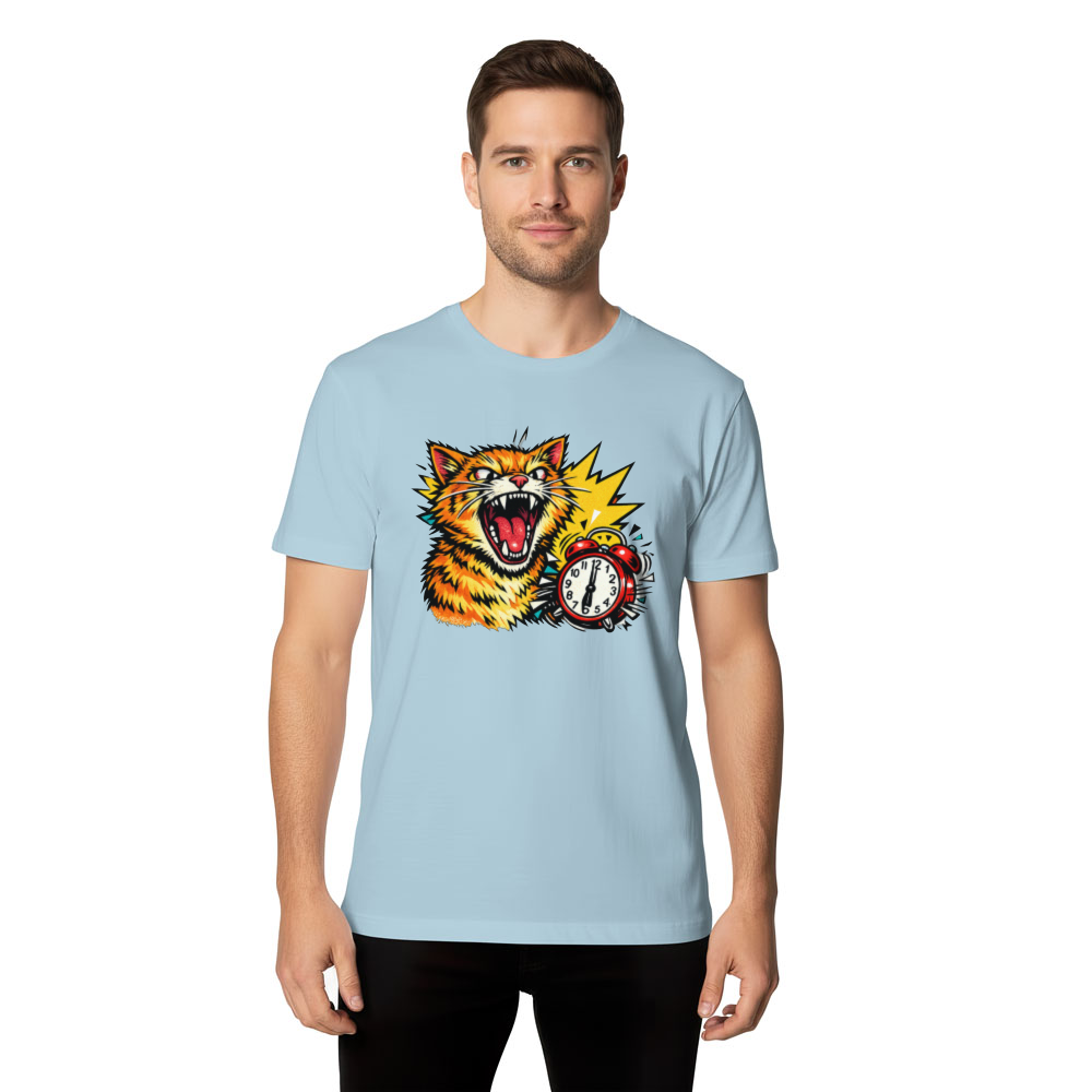 Morning Meow-tdown Pop Art Cat Retro Comic Tabby Funny Gifts for Men Women Boy Kids T-Shirt
