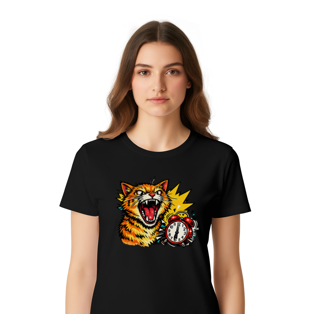 Morning Meow-tdown Pop Art Cat Retro Comic Tabby Funny Gifts for Men Women Boy Kids T-Shirt