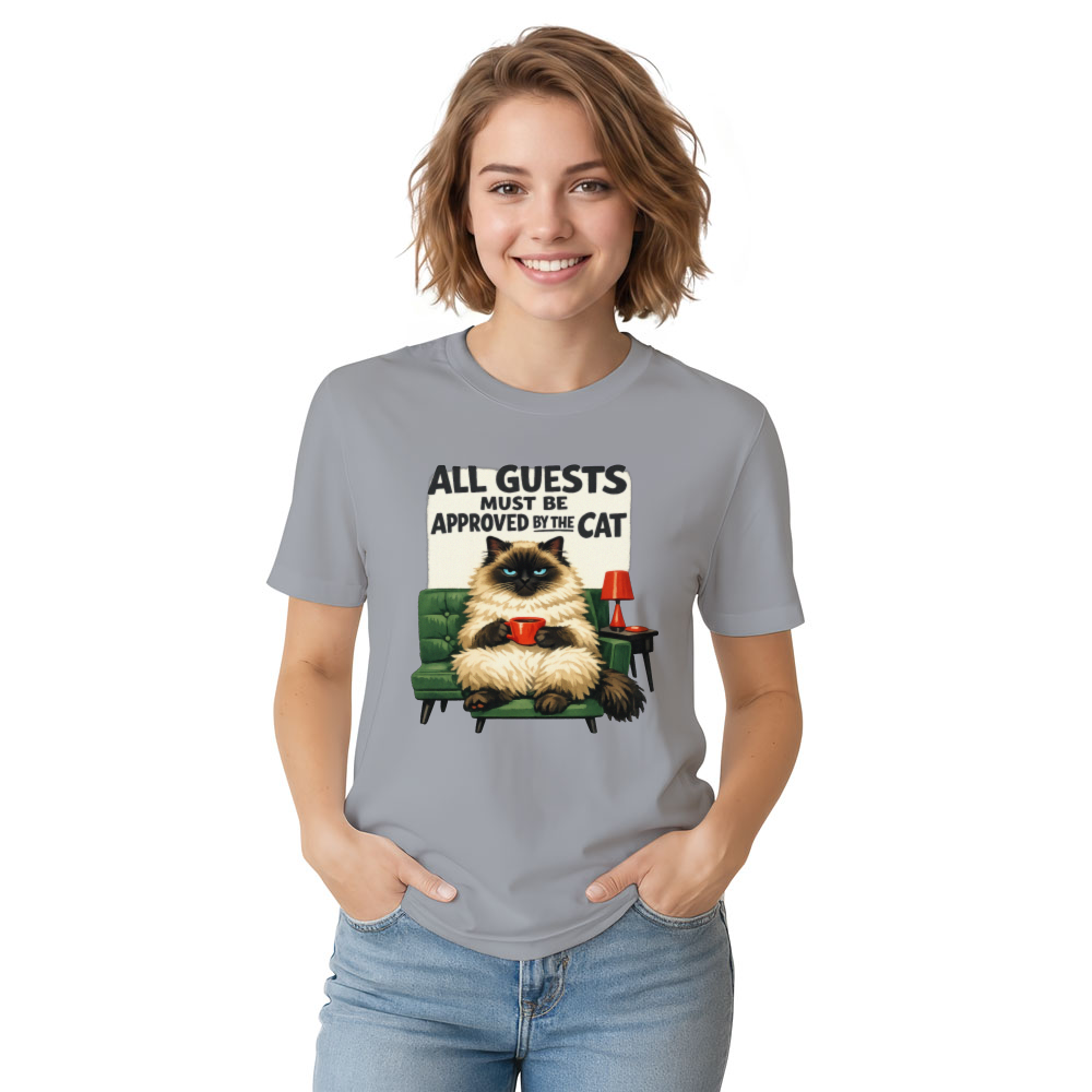 Smug Ragdoll Cat Mid-Century Gouache Vintage Cat Art Whimsical Gifts for Men Women Boy Kids T-Shirt