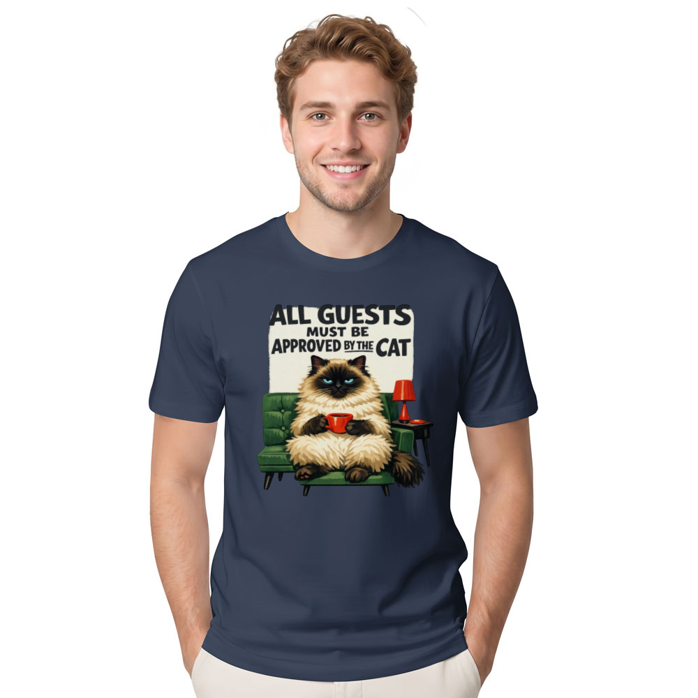 Smug Ragdoll Cat Mid-Century Gouache Vintage Cat Art Whimsical Gifts for Men Women Boy Kids T-Shirt