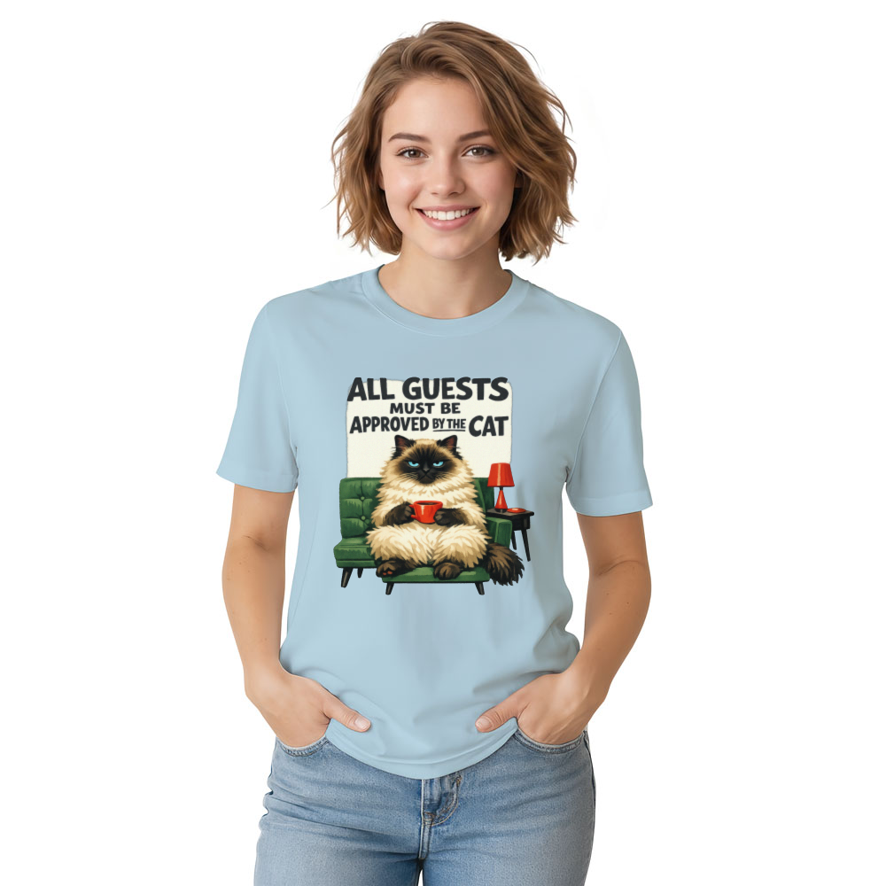 Smug Ragdoll Cat Mid-Century Gouache Vintage Cat Art Whimsical Gifts for Men Women Boy Kids T-Shirt