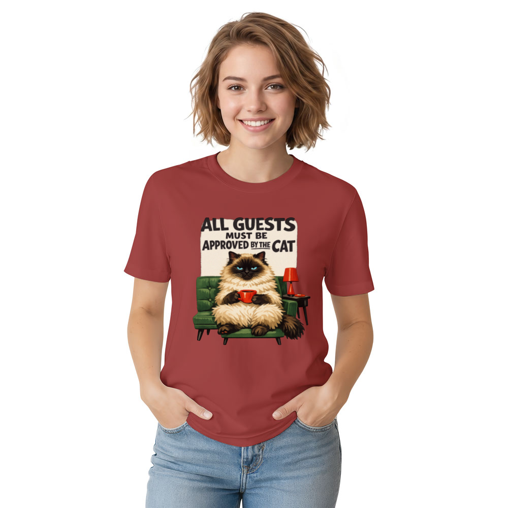 Smug Ragdoll Cat Mid-Century Gouache Vintage Cat Art Whimsical Gifts for Men Women Boy Kids T-Shirt
